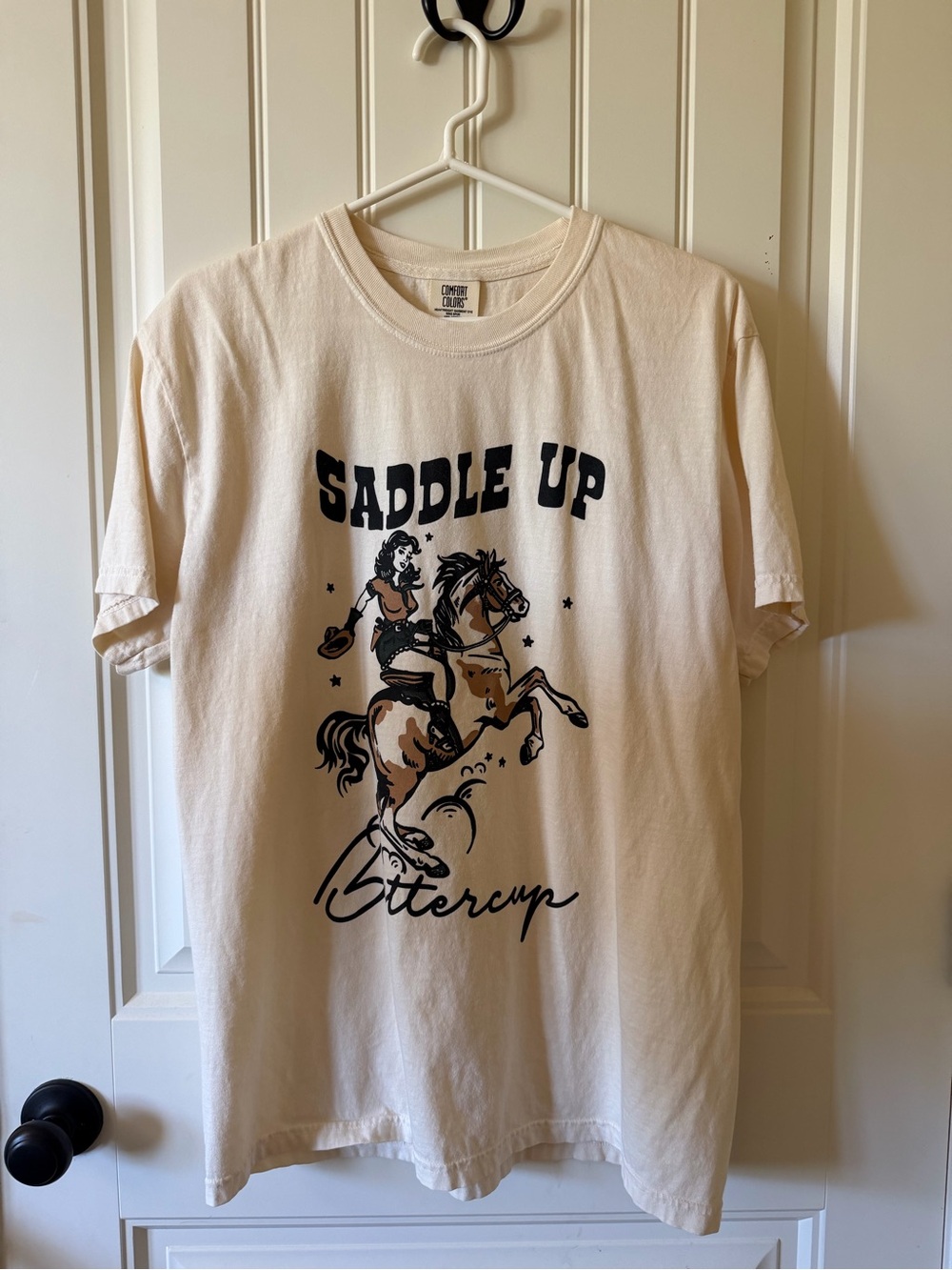 "Saddle Up" Cream Graphic T-Shirt